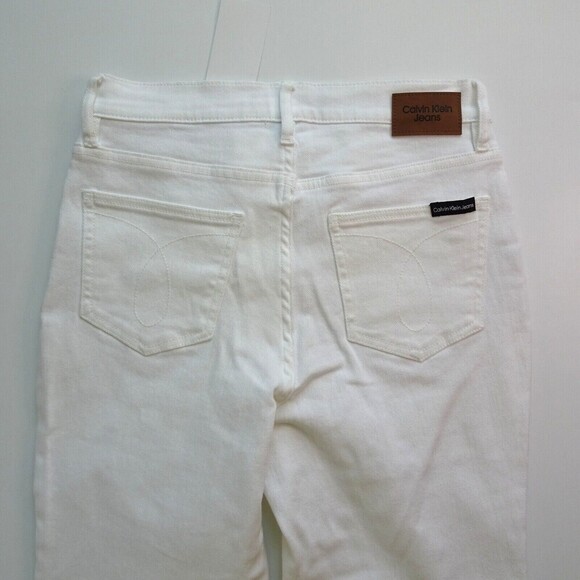 CALVIN KLEIN Women's Jeans High Rise Skinny Denim White Stretch Fitted NWT 26 - Picture 13 of 14